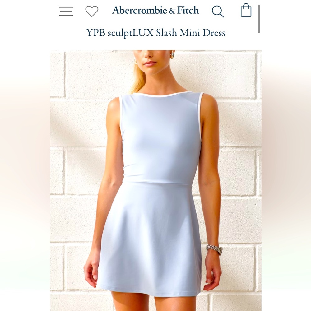 BNWT Abercrombie YPB sculptLUX Slash Mini Dress